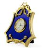 Image 2 : Blue Enameled Guilloche Faberge Inspired Clock