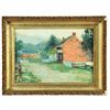 Image 1 : House Scene Oil on Board Late 19th Century