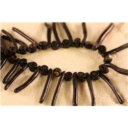 Vintage black branch coral necklace