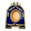 Image 1 : Blue Enameled Guilloche Faberge Inspired Frame