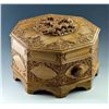 Image 1 : Hand Carved Walnut Jewelry Chest