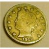 Image 1 : 1912 LIBERTY "V" NICKEL RED BOOK VALUE IS $3.00+ *NICE EARLY VERY GOOD GRADE*!!