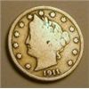 Image 1 : 1911 LIBERTY "V" NICKEL RED BOOK VALUE IS $3.00+ *NICE EARLY VERY GOOD GRADE*!!