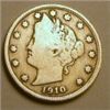 Image 1 : 1910 LIBERTY "V" NICKEL RED BOOK VALUE IS $3.00+ *NICE EARLY VERY GOOD GRADE*!!