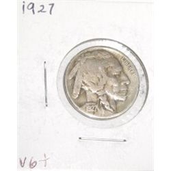 1927 BUFFALO NICKEL RED BOOK VALUE IS $3.00+ *NICE EARLY VERY GOOD+ GRADE NICKEL*!!