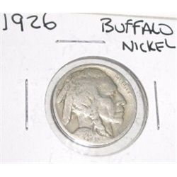 1926 BUFFALO NICKEL RED BOOK VALUE IS $2.00+ *NICE EARLY GOOD+ GRADE NICKEL*!!
