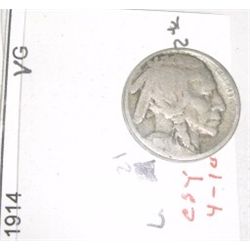 1914 *RARE* BUFFALO NICKEL RED BOOK VALUE IS $22.00+ *NICE EARLY VERY GOOD GRADE NICKEL*!!