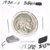 Image 1 : 1926-S *RARE KEY DATE* BUFFALO NICKEL RED BOOK VALUE IS $45.00+ *NICE EARLY FINE GRADE NICKEL*!!