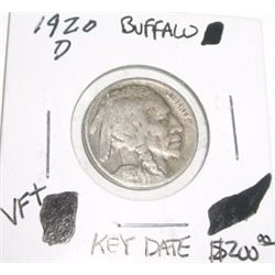 1920-D *RARE KEY DATE* BUFFALO NICKEL RED BOOK VALUE IS $200.00+ *NICE EARLY VERY FINE+ GRADE NICKEL