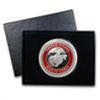 Image 1 : 1 oz U.S. Marines Enameled Silver Round (w/Gift Box & C