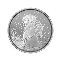 Christmas 2012 Silver Round X-27 Child Angel - Half Oun