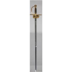 COLLECTORS EDITION 36" GOLD MARINE DRESS SWORD W/ SHEAT