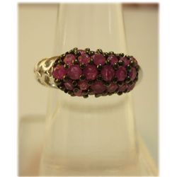 22.15 ctw Ruby Ring .925 Sterling Silver