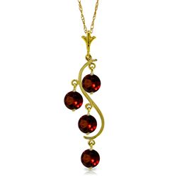 14k Yellow Gold 2.25ct Garnet Necklace