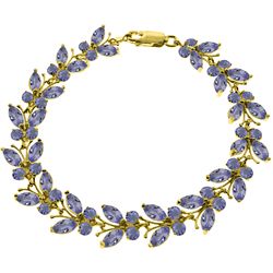 14k 11.80gr Solid Gold Tanzanite Butterfly Bracelet