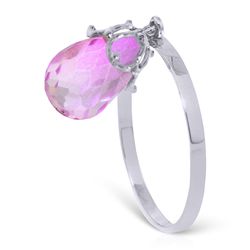 14k 1.60gr Solid Gold 3.0ct Pink Topaz Ring
