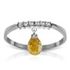 Image 1 : 14k Solid Gold 1.35ct Citrine & Diamonds Ring
