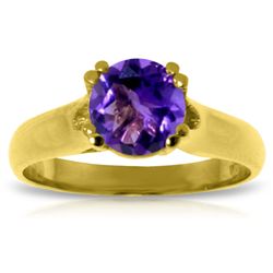 14K YELLOW GOLD 1.10ct AMETHYST SOLITAIRE RING