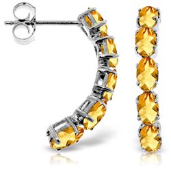 14k Solid Gold 2.50ct Citrine Earrings