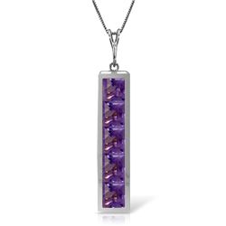 14k Solid Gold 2.25ct Amethyst Necklace