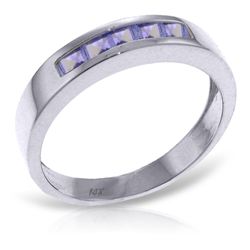 14k White Gold 0.60ct Tanzanite Ring