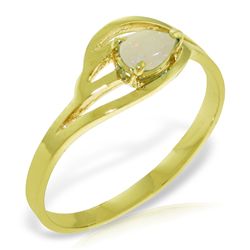 14k Solid Gold 0.15ct Opal Ring