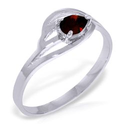 14k Solid Gold 0.30ct Garnet Ring