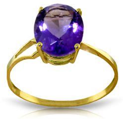 14K Y. GOLD RING WITH 2.20ct NATURAL AMETHYST