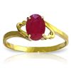 Image 1 : 14K YELLOW GOLD 1.15ct NATURAL RUBY RING