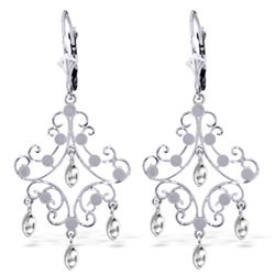 14k SOLID 3.00gr White Gold Chandelier Earrings