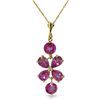 Image 1 : 14k YG 3.15ct Pink Topaz Flower Necklace