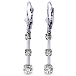 14k White Gold 0.20ct Diamond Dangle Earrings