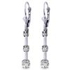 Image 1 : 14k White Gold 0.20ct Diamond Dangle Earrings
