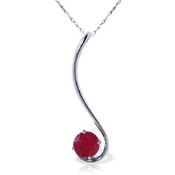 14k White Gold 0.55ct Ruby Necklace