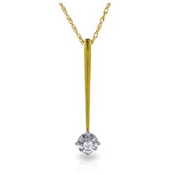 14k Solid Gold 0.03ct Diamond Necklace