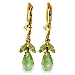 14k Solid Gold Peridot Petite Earrings