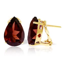 14k Solid Gold 10.0ct Garnet Drop Earrings