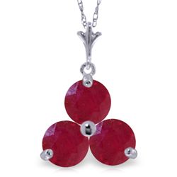 14k White Gold 0.75ct Ruby Necklace
