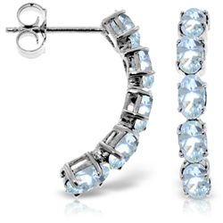 14k White Gold 2.50ct Aquamarine Earrings