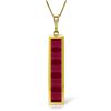 Image 1 : 14k Solid Gold 2.50ct Ruby Necklace