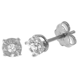 14k Illusion Setting 0.06ct Diamond Earrings