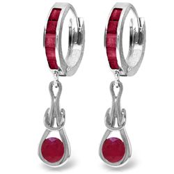 14K White Gold 2.60ctw Ruby Infinity Earring
