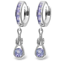14K White Gold 1.30ct .95ct Tanzanite Infinity Earring