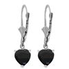 Image 1 : 14k 3.10ct Sapphire Heart Dangle Earrings