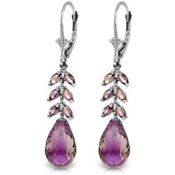 14k White Gold Amethyst Fancy Earrings