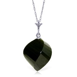 14K NECKLACE WITH 15.50ct BRIOLETTE BLACK SPINELS