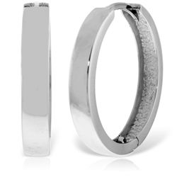 14K White Gold 23.5 MM DIAMETER HOOP EARRING