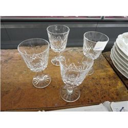 4 Waterford Crystal Stems