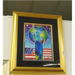 Peter Max Named Peace On Earth Frame Size 32 x 37 1/2