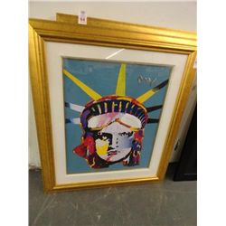 Peter Max Named Delia Frame Size 42 3/4 x 36